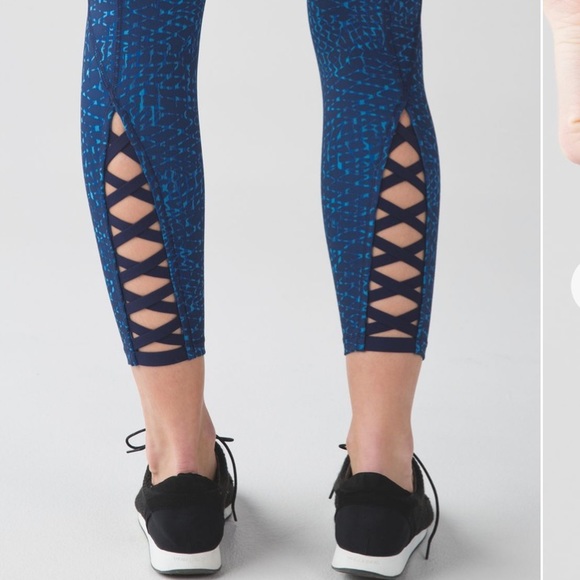 Lululemon Pure Practice Pant Leggings 25” Blue 6 High Waisted - Picture 5 of 11